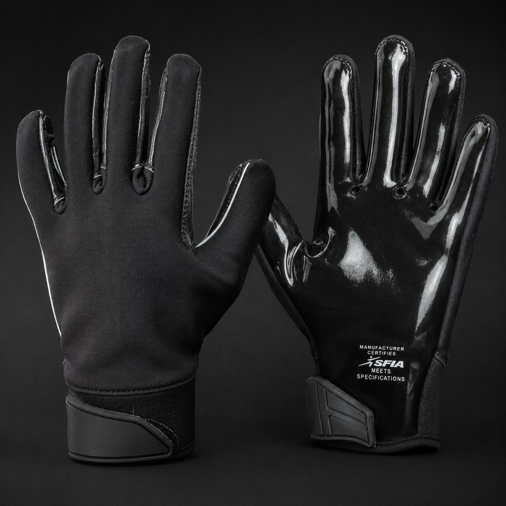 Cold Grip waterproof football gloves - front and back view
