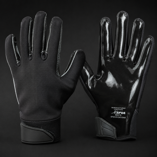 Cold Grip waterproof football gloves - front and back view